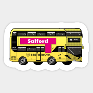 Salford Transport for Greater Manchester (TfGM) Bee Network yellow bus Sticker